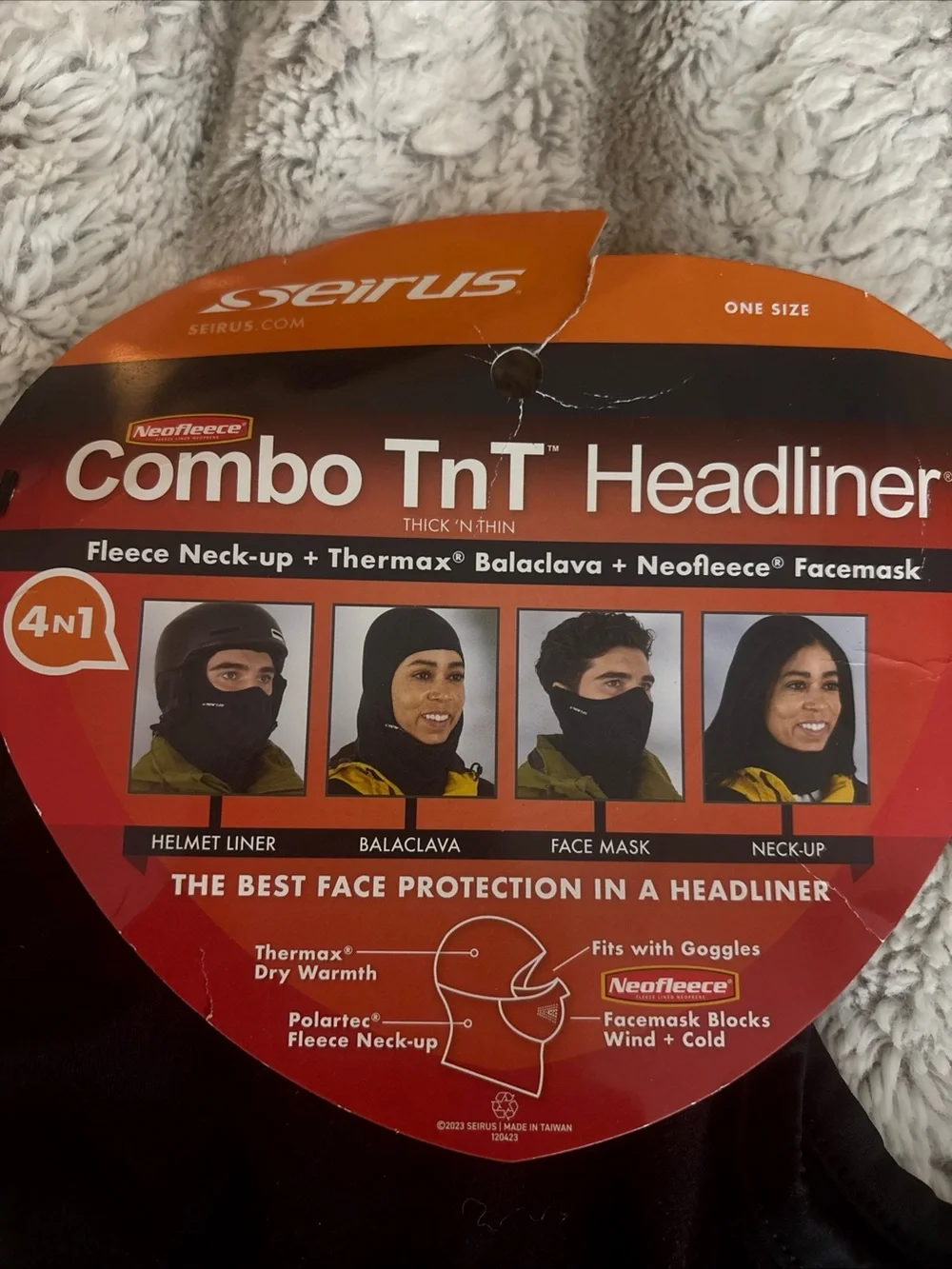 Seirus Innovatio Black Combo TnT Headliner 4 in 1 FaceMask, helmet liner, etc